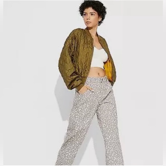 Wild Fable Leopard Print Straight Leg Jeans Size XS - Picture 2 of 13